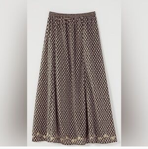 NWT J. Jill Hand Embroidered Cotton Pattern Skirt 2X Midi Boho Beach